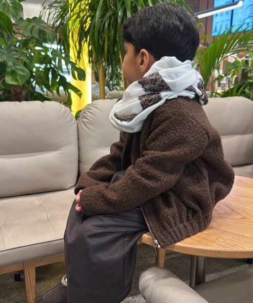 JACKET WITH SHALL بني