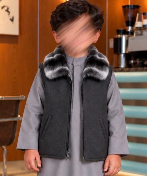 GREY FUR VEST
