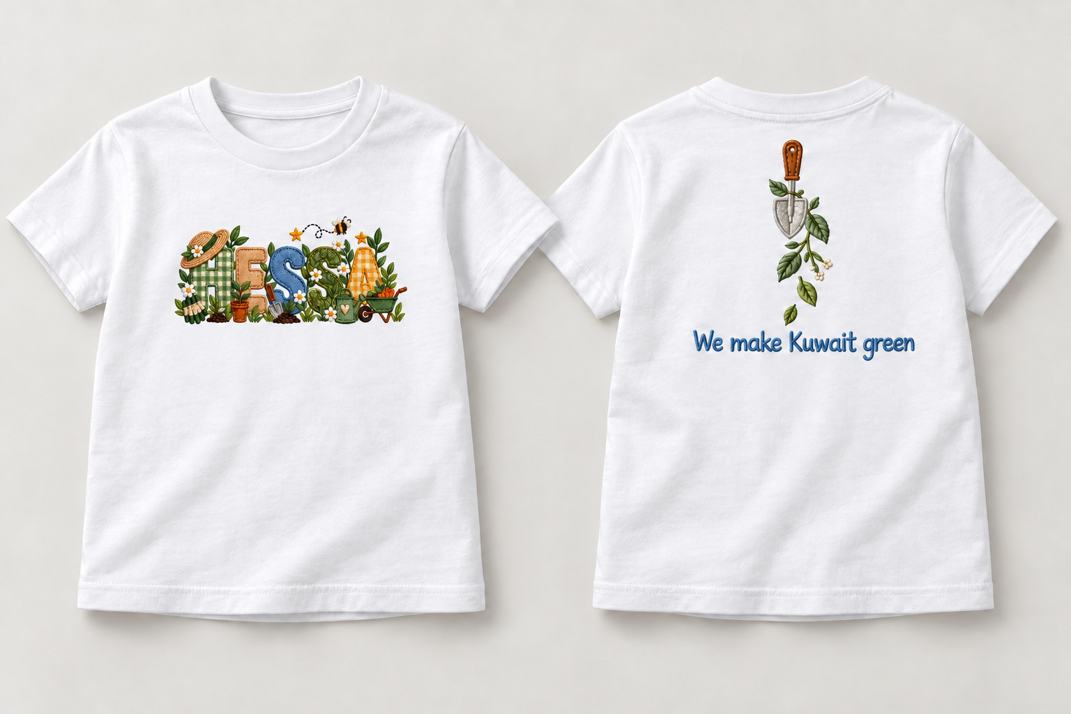T-shirt طباعة من الأمام والخلف