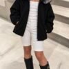 Black jacket with Fur - Image 2